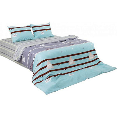 Комплект постельного белья полуторный Ibodo Starts Blue