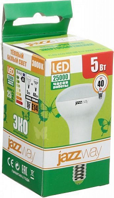 Лампа світлодіодна Jazzway Pled Eco 5 Вт R50 матова E14 220 В 3000 К 1037015