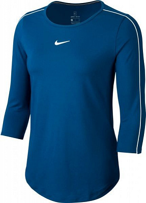 Футболка Nike W NKCT TOP 3QT AQ7658-432 XS синій