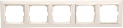 Рамка пятиместная ABB Basic 55 универсальная кремовый 2515-92-507