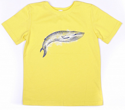 Футболка для мальчиков Luna Kids Whale р.128 желтый 