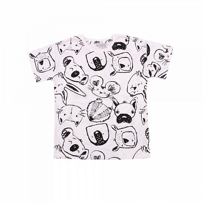 Футболка детские Фламинго 778-117 р.134 белый с рисунком 