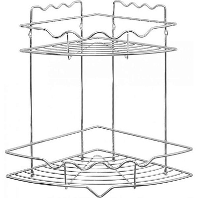 Полиця кутова Lemax 2-х рівнева ЕВА-435 для ванної кімнати 255х255х328 мм