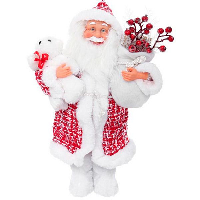 Фигура Дед Мороз ST17202B 40 см красно-белый