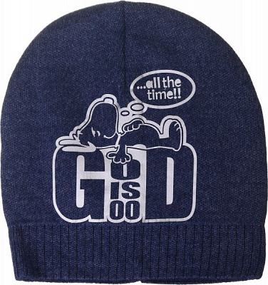 Шапочка детская для девочки Kraft+ 7704 р.50-52 синий меланж 