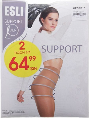 Колготки жіночі ESLI Support р. 3 чорний 2 шт.