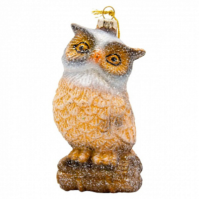 Підвіска пластикова Девілон Сова 12 см бежевий 190156