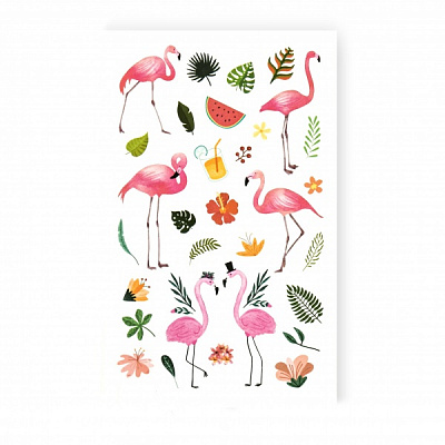 Временная татуировка Tattooshka Розовые фламинго WS-A239