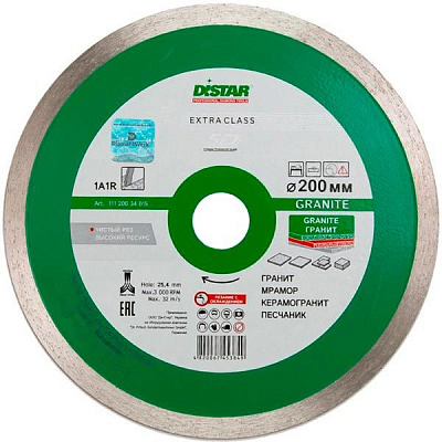 Диск алмазний відрізний DISTAR 1A1R Granite  200x1,5x25,4 граніт RP35T