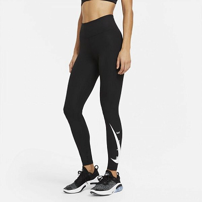 Лосины Nike W NK SWOOSH RUN TIGHT 7/8 DA1145-010 XL черный