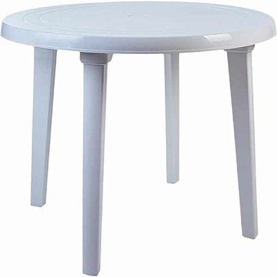 Стол пластиковый Алеана круглый 90 cм белый
