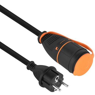 Удлинитель Electraline Electralock RNF 3х1,5 мм с заземлением 1 гн. черный 20 м 1744 