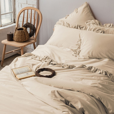 Комплект постільної білизни FRILL PEACH бежевий Issimo