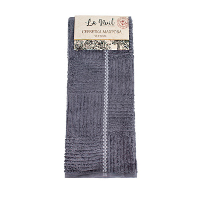 Серветка махрова 50x30 см темно-сірий