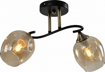 Світильник настінний Accento lighting Ruan 2x60 Вт E27 чорний/антична латунь ALPL-PL20111