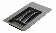 Лоток для столових приборів 28x49,6 см антрацит Union Plast