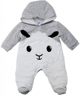 Комбінезон Minikin Овечка р.62 білий із сірим 1816804