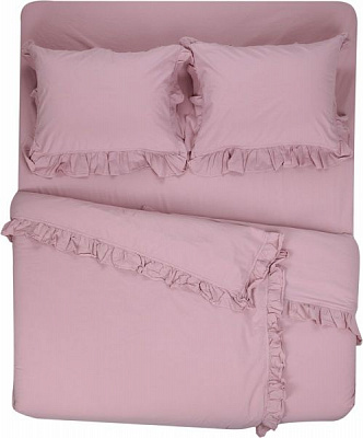 Комплект постельного белья семейный розовый Limasso 