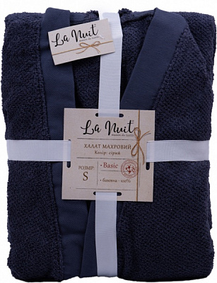 Халат махровый La Nuit Rice Gray р. XXXL серый 