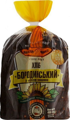 Хлеб Київхліб Бородинский с семенами подсолнечника 400 г (4820227213030)