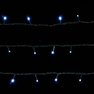 Гирлянда линейная LED 100 ламп 10 м холодно-белая