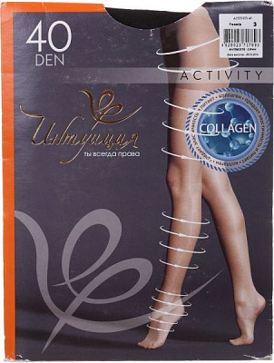 Колготки Інтуїція Activity 40 den Antrazite р. 3 сірий 1 шт.