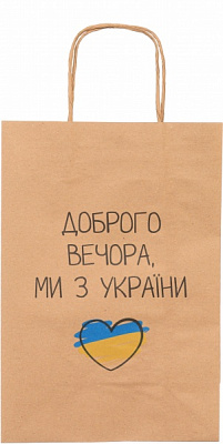 Пакет бумажный Флаг крафт L