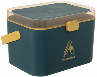 Органайзер декоративный для мелочей Soft-cиний многоуровневый с ручкой 24x23x29 см 