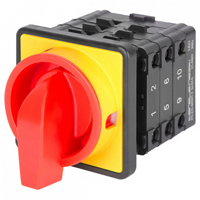 Перемикач пакетний E.NEXT LK63/3.323-ZК/45 щитовий з передньою панеллю (під пломбування) 3p 1-0-2 63А 8835-200