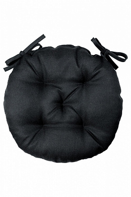 Подушка на стул Dх40 см LEON черная Прованс