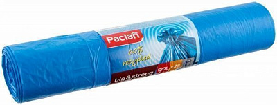Мішки для побутового сміттямішки для будівельного сміття Paclan міцні 120 л 25 шт. (5900942132256)