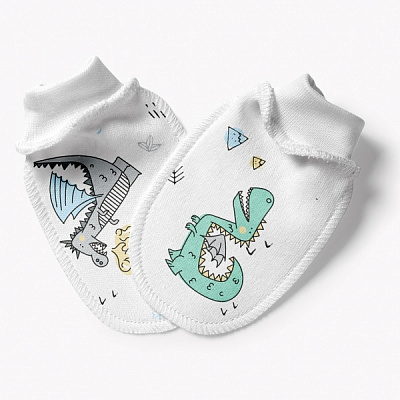 Царапки ТМ Софія Драконы р.56 белый с рисунком