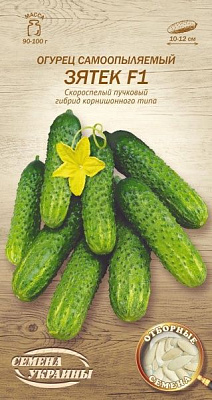 Насіння Семена Украины огірок самозапильний Зятьок F1 596400 0,25г