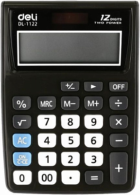 Калькулятор 1122Е професійний 120x86x30 мм Deli