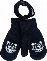 Варежки YO! р.10 черный 