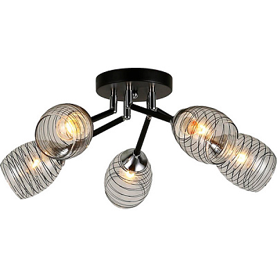 Люстра потолочная Blitz 8028-45 5x60 Вт E27 хром/черный 