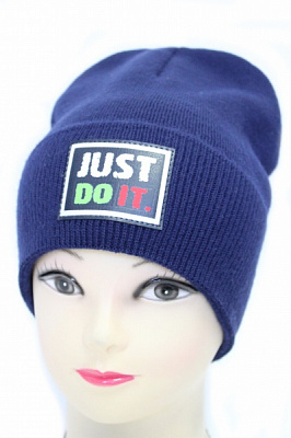 Шапочка детская для мальчиков Kraft+ р.52-54 темно-синий 2653 