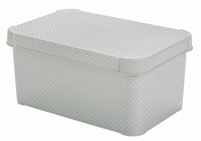 Ящик для зберігання Curver 246069 Deco Stockholm S Dots 135x295x195 мм