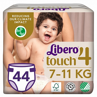 Подгузники Libero Touch 4 7-11 кг 44 шт.