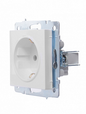Розетка бытовая с заземлением Lezard Vesna IP20 белый 742-0288-122B