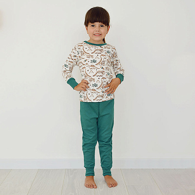 Піжама дитяча для хлопчиків Blanka Діно р.104–110 зелений 110553