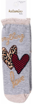 Носки для девочек KATAMINO K20217 р.3-4 серый 