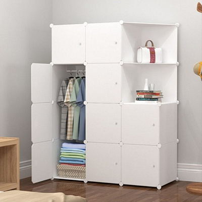 Шкаф складной пластиковый сubes storage 1460х1100х470 мм белый 