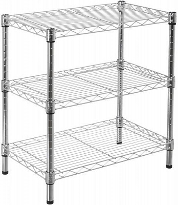 Стеллаж металлический 610x610x350 мм хром (142424-3LC) 