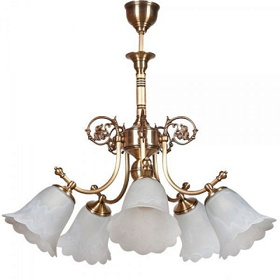 Люстра подвесная Фабрика Світла Подруга 5x60 Вт E27 латунь НСБ 212-5х60-051 