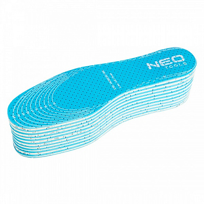 Стельки для обуви 10 шт. 82-301 NEO tools р.one size голубой
