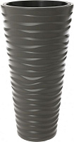 Горшок пластиковый Prosperplast Sand slim 2 в 1 круглый 45л серый (79621-405) 