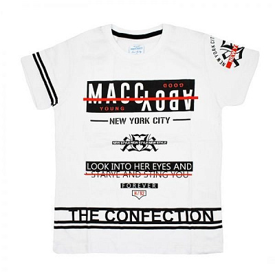 Футболка для дівчинки Macma р.128 білий 9024