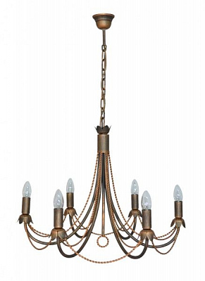 Люстра підвісна Геотон Ф486 6x60 Вт E27 темна бронза 48721