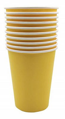 Стакан бумажный Silken 250 мл желтый 10 шт.
